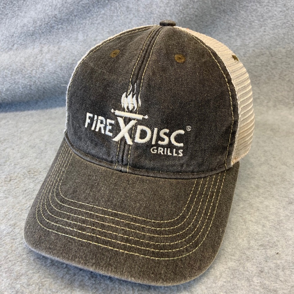 FireDisc Grills Mens Charcoal Legacy Trucker Hat Mesh Snapback OSFM